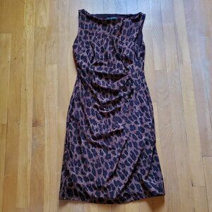 Lauren Ralph Lauren Leopard Print Sleeveless Dress Size 6 NWT